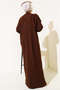Hair Braided Leather Belted Knitted Women's Dress - 4