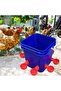 8 chicken waterers with drill bit, red. - 5
