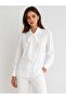 100% Cotton White Shirt with Collar Bow Detail - 2