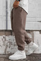 Men's Winter Oversize 3-Thread Sweatpants with Elastic Waist and Cuffs - 3