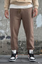 Men's Regular Sweatpants with Elastic Cuffs, 3 Thread Count, Ribbed, Winter Style - 5
