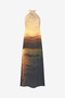 Women's Summer Multi Summer Ennis Satin Halterneck Dress - 6