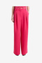 Women's Peony Pink Tiana Crepe Wide Leg Pleated - 4