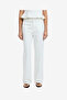 Women's Summer White Inez Cotton Relaxed Leg Trouser - 4