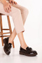 Genuine Leather Light Sole Buckle Oxford Shoes Nhr.1073 Brown Patent Leather