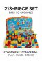 Kids Building Blocks Set 213 Pieces – Creative Construction Bricks STEM Learning Toy with Storage Bag