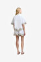 Women's Linen White/Sage Alissa Cotton Trim Shirt - 4