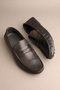 Men's Genuine Leather Classic Loafer Navy Blue 41 Ttx.294
