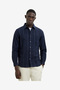 Men's Navy/Grey Ls Reg Fit Striped Shirt