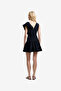 Women's Black Era Poplin Mini Dress - 4