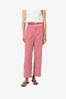 Women's Crimson Red Keller Cotton Striped Trouser - 5