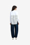 Women's Linen White/Khaki Lotta Alexis Cutout Back Shirt - 3