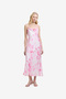 Women's Pink Icing Oona Satin Sophie Flr Midi Dress - 2