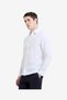 Men's White Linen Blend Long Sleeve Shirt