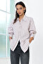 Women's Powder Pink Multi Cambria Cotton Pintuck Shirt - 3