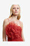 Women's Brick Red Emina Chiffon Maxi Dress - 3