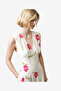 Women's Ivory/Pink Multi Cressida Faron Drape Midi Dress - 4