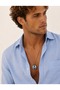 Stainless Titanium Steel Marine Design Navy Blue Anchor Necklace - 3