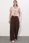 Bdart Textured V-Neck Linen Blend Crop Top - 2