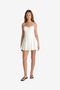 Women's Summer White Svea Flrl Eyelt Mini Flr Dress - 2