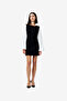 Women's Black- Summer White Maxime Knit Shirting Mini Dress - 2