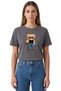 Women's Dark Smoked Hot Chic Teddy Bear Printed 100% Cotton Comfortable Fit T-Shirt