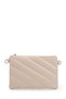 Stylish Quilted Stitched Clutch Women's Crossbody Bag Monaco Cream