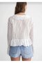 Transparent Bolero Blouse with Flounces - 4