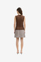 Women's Andie Textured Sleeveless Brown Top - 4