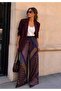 Ethnic Pattern Satin Women's Palazzo Trousers - 4