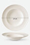 6-Piece Valencia Pasta Plate 27cm Cream