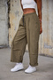 Women's Dirty Stitch Detailed Design Loose Trousers - 3