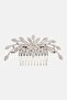 Women Rhinestone Hair Comb, Silver - 2