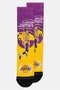 Men LA Lakers Lebron James Crew Socks, Multicolor