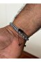 Blue and Silver Color 2-Piece Men's Bracelet Combination-011 - 3