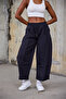 Women's Dirty Stitch Detailed Design Loose Trousers - 4