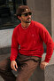Red Loose Fit Comfortable Men's Sweatshirt - 6