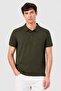 Men Classic Fit Brand Logo Short Sleeve Polo Shirt, Olive