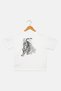 Kids Boy Short Sleeve Brand Logo T-Shirt, White - 3