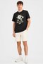 Men Sportswear Fit Short Sleeve Graphic Print Outdoor T-Shirt, Black - 2