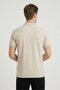 Jeans Men Regular Fit Brand Logo Short Sleeve Polo Shirt, Beige - 4