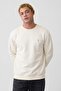 Ecru Oversize Cotton Men's Sweatshirt