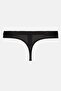 5 Pieces Embroidered Logo Thong, Black - 6