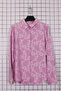 Women's Plus Size Foldable Sleeves Buttoned Patterned Classic Collar Woven Tunic Shirt - 2