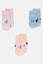 Kids Girl 3 Pair Mickey And Friends Graphic Print Socks, Multicolor - 2