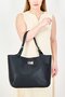 Women Brand Logo Tote Bag, Black - 5