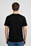 Men Crew Neck Short Sleeve Brand Logo T-Shirt, Black - 4