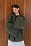 Khaki Green Modal Textured Melissa Blouse - 3