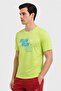 Men Sportswear Fit Short Sleeve Running T-Shirt, Lime - 3