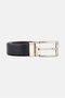Jeans Men Genuine Leather Formal Reversible Belt, Black
